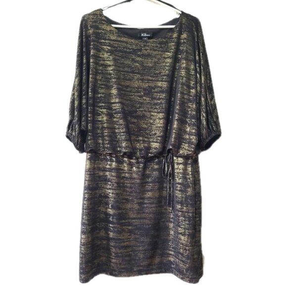 Women's Blouson Dress, 3/4 Sleeve, Drop Waist, AGB, size 6 - Picture 1 of 7